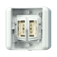 2-gang push-button BCU, neutral position