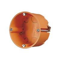 Wall box for hollow walls, 1-gang